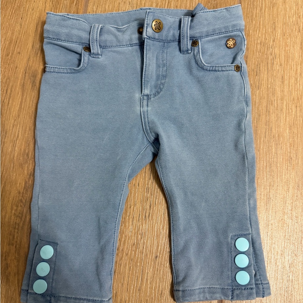 Matilda Jane Light Blue Kids Jeans with Button Accents